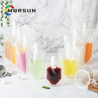 MorSun 100pcs pochette de liqueur en plastique avec bec sauce tomate buse d'aspiration sac ail haché emballage conteneur