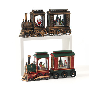 Decoración navideña creativa con tren musical iluminado y lleno de agua, caja de música, escaparate de hotel, escaparate de tienda, regalo. - Product Image 5