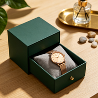 Boîte cadeau pour montre en gros avec structure à tiroir coulissant et insert en mousse personnalisé pour l'emballage de montres de luxe
