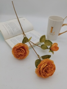 <span class=keywords><strong>Flor</strong></span> <span class=keywords><strong>Artificial</strong></span> de Tallo Único y 3 Cabezas de Alta Calidad a Precio de Mayoreo, <span class=keywords><strong>Flor</strong></span> de Tela de Seda Premium para Decoraciones de Bodas y Hogar - Product Image 6
