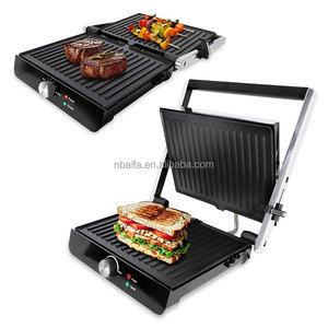 Aifa 2000W Contact Barbecue électrique Passe au lave-vaisselle Plaques réversibles Grille de presse à <span class=keywords><strong>viande</strong></span> en <span class=keywords><strong>fonte</strong></span> Grille de contact numérique - Product Image 1