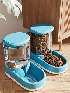 <span class=keywords><strong>Fish</strong></span> Princess Mangeoire automatique durable à deux bols pour animaux de compagnie avec distributeur d'eau par gravité Conception de bouteille en plastique facile à nettoyer - Product Image 5