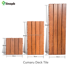 Dalles de terrasse carrées en bois de luxe de haute qualité, Teck de Birmanie, Cumaru, Kempas, Merbau, IPE, <span class=keywords><strong>pour</strong></span> cour, balcon, terrasse extérieure - Product Image 6