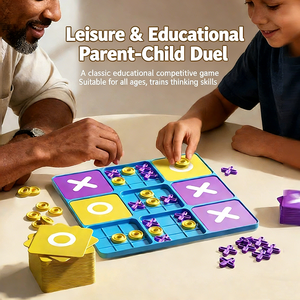 <span class=keywords><strong>Giochi</strong></span> da Tavolo Emozionanti per Riunioni Familiari, Puzzle Tris, Gioco Strategico Educativo per lo Sviluppo del Pensiero Logico - Product Image 3