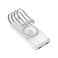 Power Bank Portabel 20000mAh dengan Input Plug dan Type-C, Layar Digital, Pengisian Cepat, Pengisi Daya Nirkabel untuk Ponsel