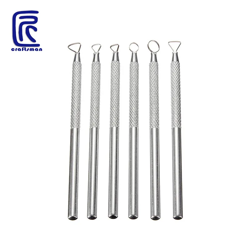 6 Pcs Polymeer Klei Gereedschap Aardewerk Keramiek Lint Sculpting Gereedschap Set Aardewerk Klei Sculptuur Speleologie Schraper Craft Modelling Gereedschap