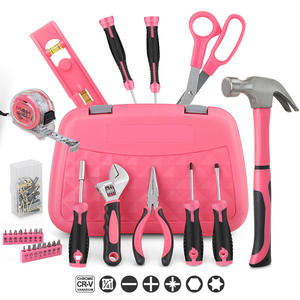 Juego de Herramientas Rosadas para el Hogar, 67 Piezas, Kit de Herramientas Manuales con Estuche, Acero al Carbono, para Reparaciones Domésticas - Product Image 3