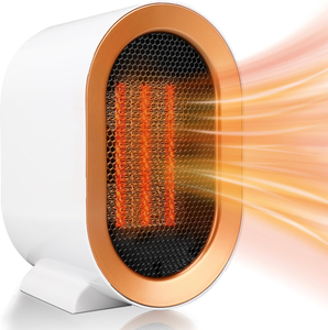Ventilateur chauffant infrarouge sans pales portable 500W pour usage domestique, chauffe-air électrique avec élément chauffant PTC et protection contre la surchauffe, en plastique - Product Image 1