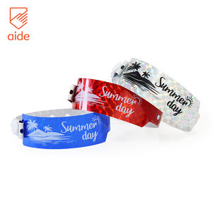 Disesuaikan populer Glitter sekali pakai identifikasi Gelang Laser hologram gelang plastik vinil gelang untuk Festival - Product Image 4