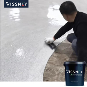 Peinture de sol acrylique Vissney effet marbre liquide autolissante avec sable coloré, application au pinceau, pour revêtements de sol commerciaux - Product Image 3