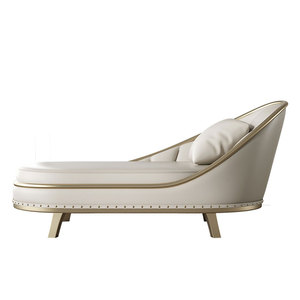 <span class=keywords><strong>Chaise</strong></span> <span class=keywords><strong>Longue</strong></span> de Cuero con Mechones, Estilo Europeo Moderno y Lujoso, Sofá Reclinable Individual con Almacenamiento para Muebles de Hogar, Sala de Estar y Dormitorio - Product Image 2