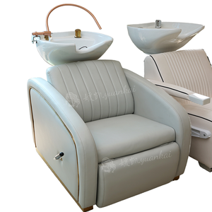 Cama de champú de media mentira de cerámica para el cuidado del cabello Silla de peluquería Salón de peluquería - Product Image 2