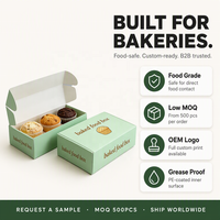 Boîte à muffins personnalisée avec logo pour boulangerie, avec couvercle, vente en gros, emballage alimentaire écologique pour gâteaux et cadeaux de boulangerie
