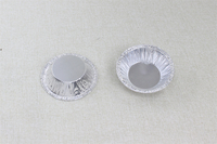 Moule à tarte rond jetable en aluminium, compatible congélateur et four, avec couvercle en aluminium, pour tarte aux œufs, fournitures de pâtisserie
