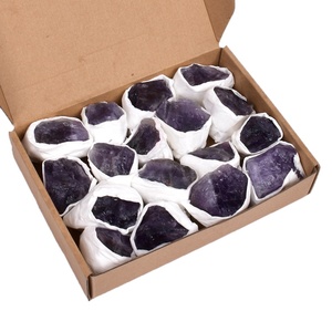 Bán Buôn Pha Lê Khoáng Sản Thạch Anh Tự Nhiên Giấc Mơ Thạch Anh Tím Thô Nguyên Liệu Đá Cho Chakra Chữa Bệnh Sản Phẩm Hộp Set - Product Image 5