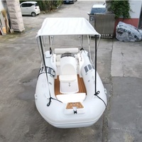 Bateau pneumatique en fibre de verre Pedal Patrol certifié CE, pour la pêche sportive et la dérive, RIB 30HP, 5 personnes, en PVC, à vendre