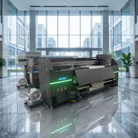 Impresora UV Industrial de 1.8m, Impresora Híbrida UV LED con 4 Cabezales Epson I3200-U1, Impresora Plotter de Inyección de Tinta de Gran Formato para Vinilos, Pancartas y Pósters