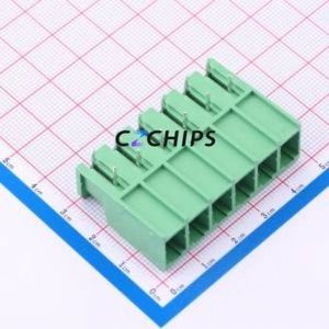 DB3ERC-7.62-6P-GN Plug-in Terminal Block Through hole,P=7.62mm Connector Board-to-Board / Socket - Closed 1x6P 7.62mm Green - Product Image 1
