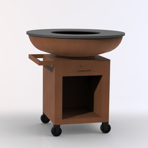 Matériel de jardinage multifonctionnel pour la cour, poêle à <span class=keywords><strong>bois</strong></span> extérieur, foyer en acier Corten, plancha - Product Image 5