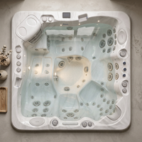 Bain à remous extérieur autoportant VIRLUX en acrylique avec 70 jets et fonction massage pour spa à domicile