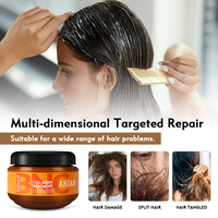 Masker pelembap rambut, perawatan Keratin memberi nutrisi alami masker rambut minyak Argan Label pribadi