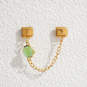 Fashion Charm Bracelet Gold Plated Crystal Rhinestone Cross Pendant Women's DIY Jewelry Module Y25021 - Product Image 3