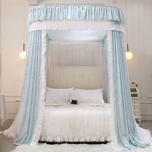 <span class=keywords><strong>Moustiquaire</strong></span> princesse wind, double couche, rail de guidage en U, rideau de lit occultant, livraison gratuite - Product Image 5