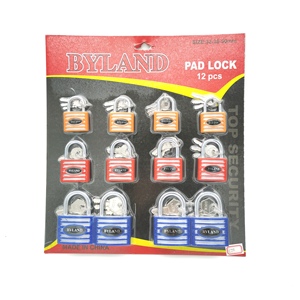 Samhoo loại mỏng đúc sắt chống trộm khóa móc khóa với 3 phím-Khóa chủ cho an ninh hàng đầu - Product Image 2