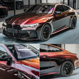 ฟิล์มติด<span class=keywords><strong>รถ</strong></span>ยนต์แบบเปลี่ยนสีได้ 1.52*18 เมตร ป้องกันรอยขีดข่วน ป้องกันรังสียูวี สีแดงม่วงไล่เฉดแบบเปลี่ยนสีได้  พร้อมแผ่นรอง PET - Product Image 2