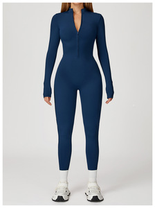 Nuevo <span class=keywords><strong>Mono</strong></span> Deportivo de <span class=keywords><strong>Manga</strong></span> <span class=keywords><strong>Larga</strong></span> con Cierre para Mujer, para Fitness, Yoga, Correr y Actividades al Aire Libre, Ropa Deportiva Ajustada y Cálida - Product Image 6
