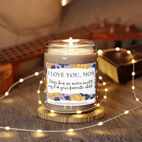 Bougie parfumée à la viande de bœuf à deux mèches de luxe longue durée 100% cire de soja biologique sans fumée Design moderne pour les fêtes de Noël Décoration de la maison