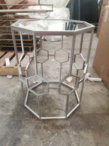 <span class=keywords><strong>Mesa</strong></span> de centro <span class=keywords><strong>central</strong></span> redonda con marco de metal <span class=keywords><strong>para</strong></span> <span class=keywords><strong>sala</strong></span> de estar de cristal negro <span class=keywords><strong>para</strong></span> el hogar, bar, cocina, centro comercial o comedor, <span class=keywords><strong>mesa</strong></span> de té de madera - Product Image 2