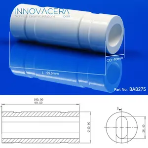 Câmara cerâmica refletor laser YAG para alta emissividade BAB275 Al2o3 de alumina, cavidade de revestimento a laser INNOVACERA
