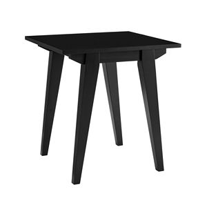 Table d'appoint minimaliste en bois de chêne massif de style DB Japandi avec 2 tiroirs Mobilier de chambre moderne pour une utilisation en appartement Table de chevet noire - Product Image 1