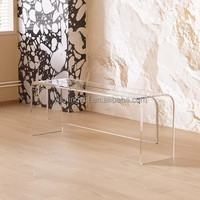 Tabouret de maquillage transparent acrylique gnl chaise de salle à manger banc de coiffeuse en cristal de mode