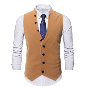 <strong>Mens</strong> <strong>Velvet</strong> Formal Vest Slim Fit Business Suit Vest Solid Color Sleeveless <strong>Waistcoat</strong> - Product Image 3