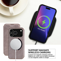 Nouvelle conception de fente pour carte charge sans fil aimant fort Flip TPU PU cuir portefeuille housse de téléphone pour iPhone 17 Air 17 Pro Max