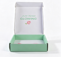 Boîte d'expédition en carton ondulé personnalisée pour l'emballage cosmétique, boîte d'expédition pliable écologique avec logo
