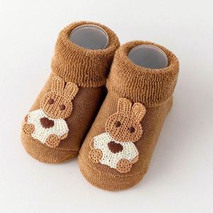 Chaussons Bébé Antidérapants en Coton Épais Respirant et Doux, Motif Ours de Dessin Animé, Taille Unique, Collection Printemps-Automne 2024 - Product Image 4