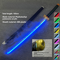 Épée de cosplay Demon Slayer en bambou LT Spray 104CM, Katana sûre, fabriquée par un fabricant de cosplay, épée d'anime japonaise Katana Asli Tajam