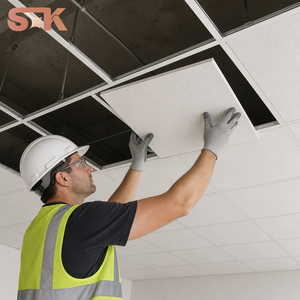 Panel <span class=keywords><strong>Acústico</strong></span> <span class=keywords><strong>de</strong></span> <span class=keywords><strong>Fibra</strong></span> <span class=keywords><strong>de</strong></span> <span class=keywords><strong>Vidrio</strong></span> para Techo, Ligero, Ignífugo, NRC 0.9, Insonorizante, para Oficina, Escuela, Estudio <span class=keywords><strong>de</strong></span> Grabación, <span class=keywords><strong>Precio</strong></span> <span class=keywords><strong>de</strong></span> Fábrica - Product Image 6