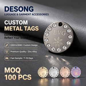Metal <b>Name</b> <b>Plate</b> Zinc Alloy Silver Plated for Jeans & Denim Custom and Wholesale for Clothing Accessories Supplies - Product Image 1