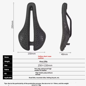 <span class=keywords><strong>Selle</strong></span> de vélo légère et respirante en cuir PU imprimé en 3D, best-seller, pour la <span class=keywords><strong>route</strong></span>, avec éclairage arrière - Product Image 6