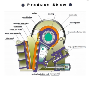 Jaw <span class=keywords><strong>Crusher</strong></span> 3Tphミニハードロック破砕Pe150 * 250ディーゼルエンジンモバイル廃石 - Product Image 6