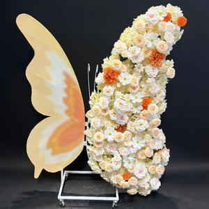 Décoration <span class=keywords><strong>de</strong></span> <span class=keywords><strong>fond</strong></span> <span class=keywords><strong>de</strong></span> fleurs artificielles en forme <span class=keywords><strong>de</strong></span> papillon géant, produit fini pour les décorations <span class=keywords><strong>de</strong></span> mariage à grande échelle - Product Image 6