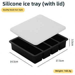 Bac à glaçons réutilisable en silicone de qualité alimentaire avec moule rectangulaire à bâtonnets longs, démoulage facile, écologique - Product Image 2