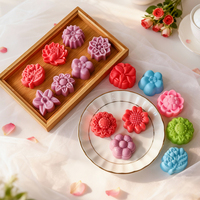 Cetakan mangkuk kue silikon bentuk bunga 5cm cetakan Cupcake Muffin silikon cetakan cangkir Muffin DIY alat kue cetakan puding