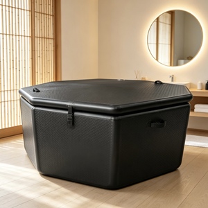 Baignoire de récupération froide octogonale pliable et imperméable avec couvercle amovible, pour bain de glace personnel - Product Image 1