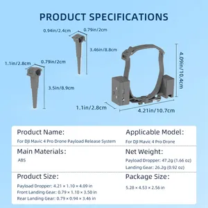 Sistema di lancio per DJI Mavic 4 Pro: Dispositivo di trasporto Airdrop con carrello di atterraggio per consegne <span class=keywords><strong>a</strong></span> lunga distanza - Accessori - Product Image 6