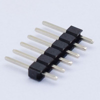 Soporte DE COMPRA integral Personalización 6pin 2,54mm Pcb Conector de cabezal de PIN macho de inserción recta de una sola fila